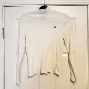 Lauren Ralph Lauren (RLL) vintage monogrammed sleek ribbed turtle neck